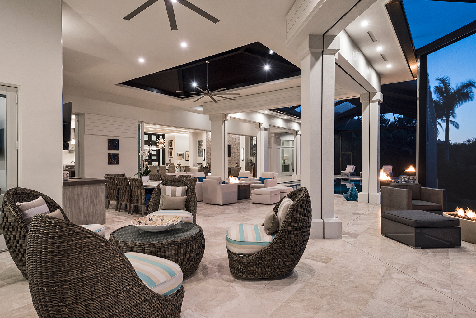 patio custom home design, Edgewater Home Builders Naples FL