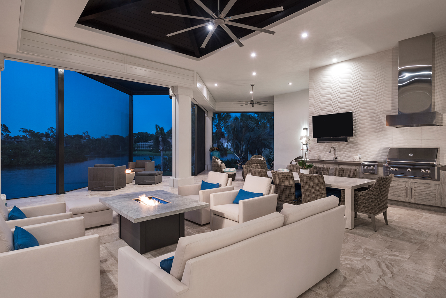 patio custom home design, Edgewater Home Builders Naples FL